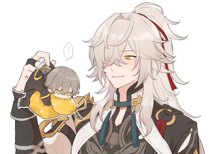 trailblazer, caelus, and jing yuan (honkai and 1 more) drawn by siro_look
