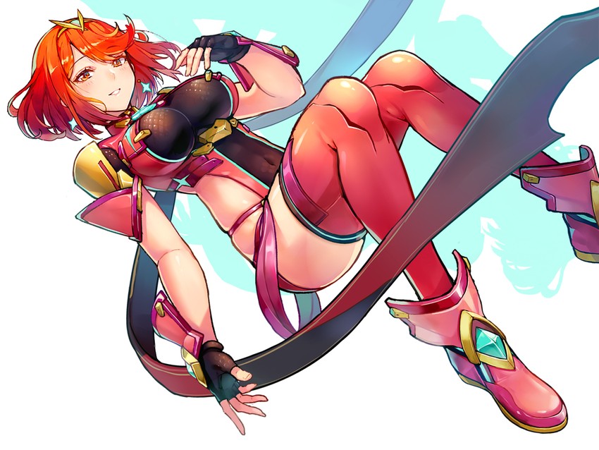 pyra (xenoblade chronicles and 1 more) drawn by evers