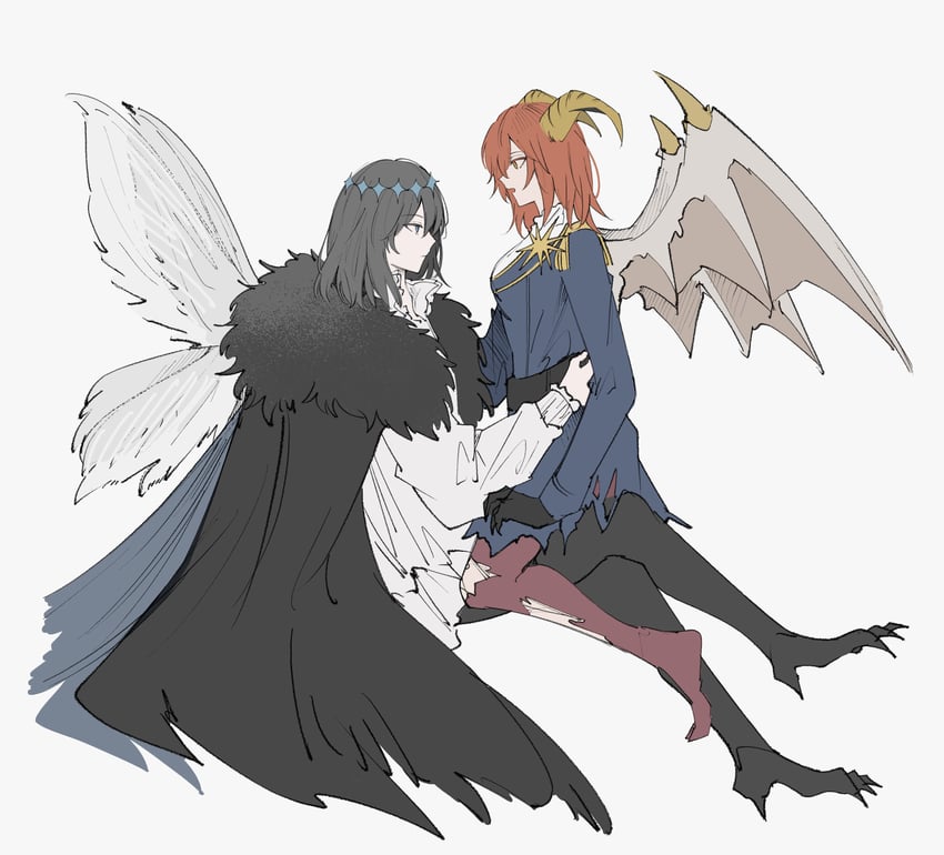 fujimaru ritsuka, oberon, and dark young (fate and 1 more) drawn by blue_000999