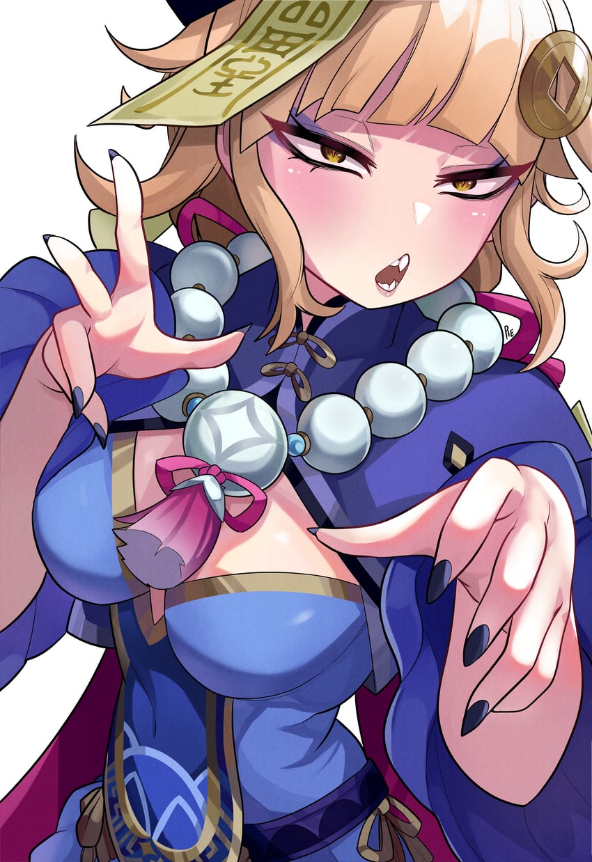 toga himiko and qiqi (genshin impact and 1 more) drawn by unusualpie