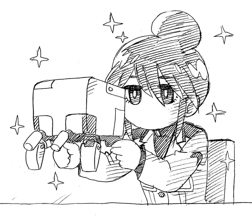nyaan and conch (gundam and 2 more) drawn by asari_yoshitoo