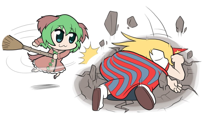hoshiguma yuugi and kasodani kyouko (touhou) drawn by daniel_renard