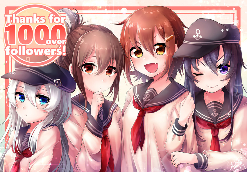 hibiki, inazuma, ikazuchi, and akatsuki (kantai collection) drawn by suuzuki_ayato