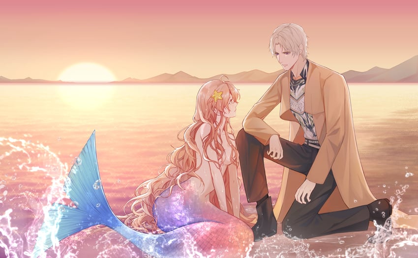 protagonist and charlie su (light and night love) drawn by kocona