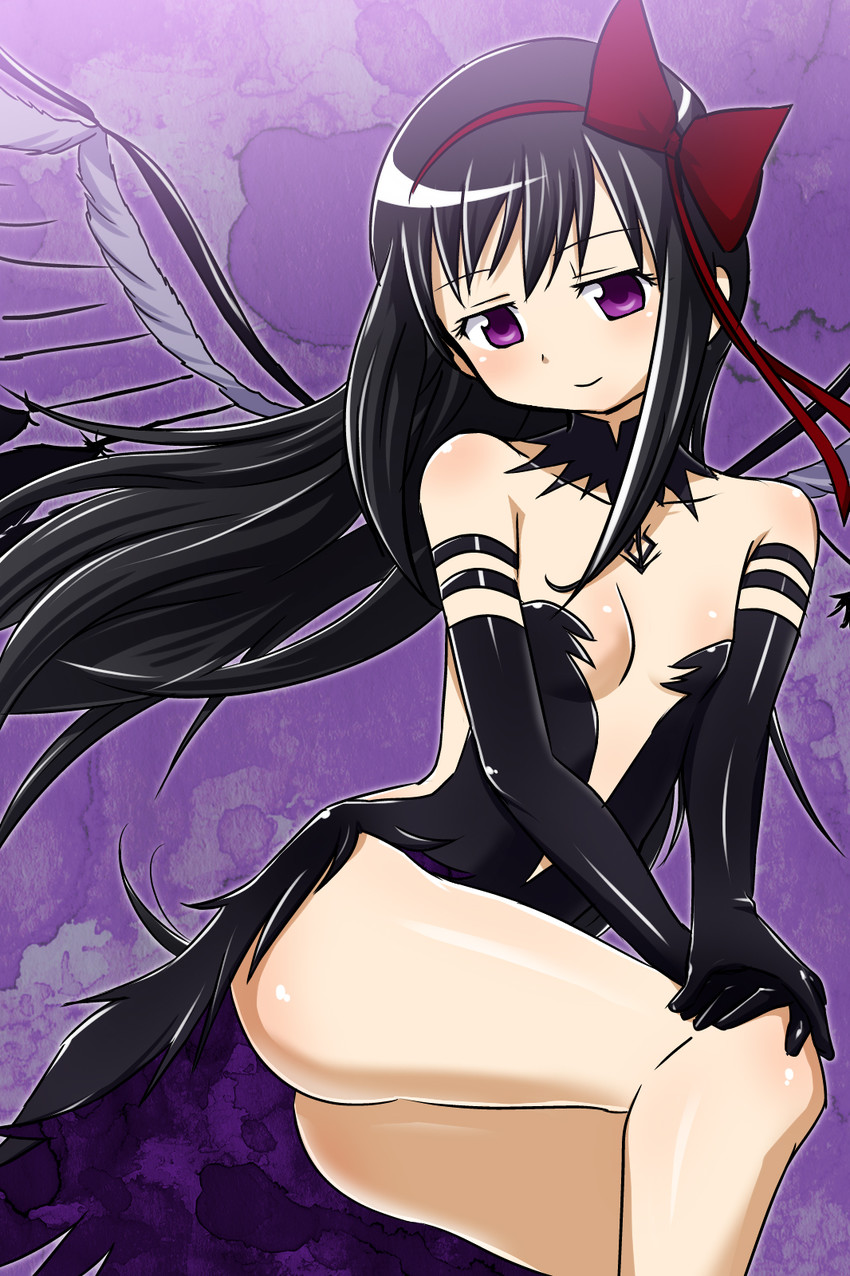 akemi homura and akuma homura (mahou shoujo madoka magica and 1 more) drawn by sat-c