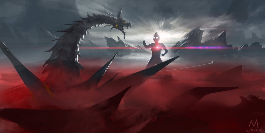ultraman tiga (ultra series and 1 more) drawn by manhuajiazhishen