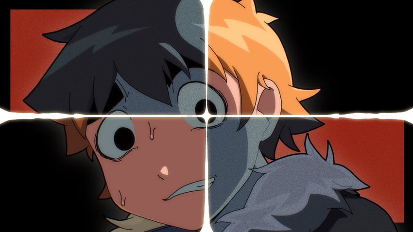scott pilgrim and nega scott (scott pilgrim and 1 more) drawn by warambling