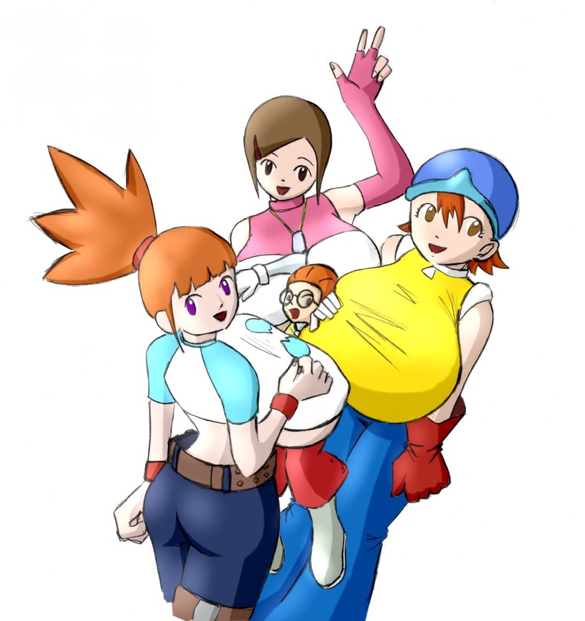 yagami hikari, takenouchi sora, makino ruki, and inoue miyako (digimon and 3 more) drawn by n647