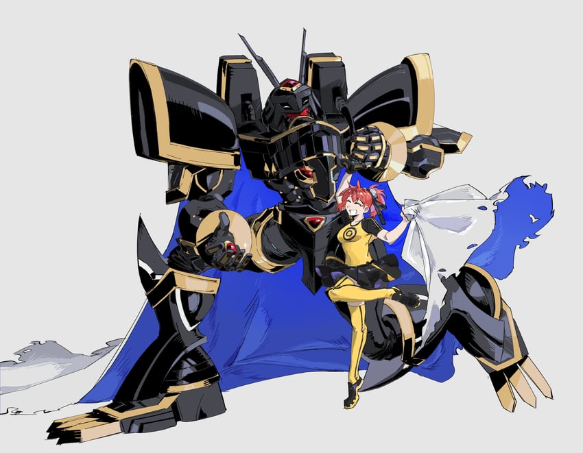 alphamon and aiba ami (digimon and 1 more) drawn by dawu233