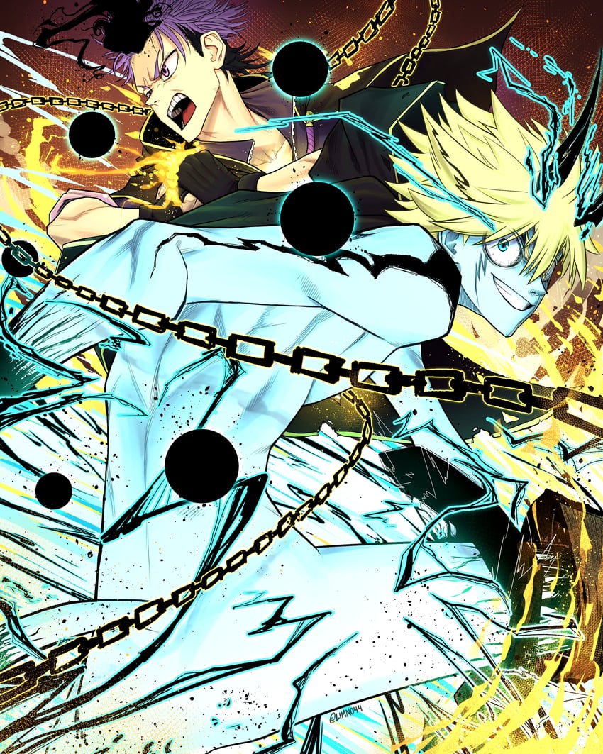 luck voltia and magna swing (black clover) drawn by limn044