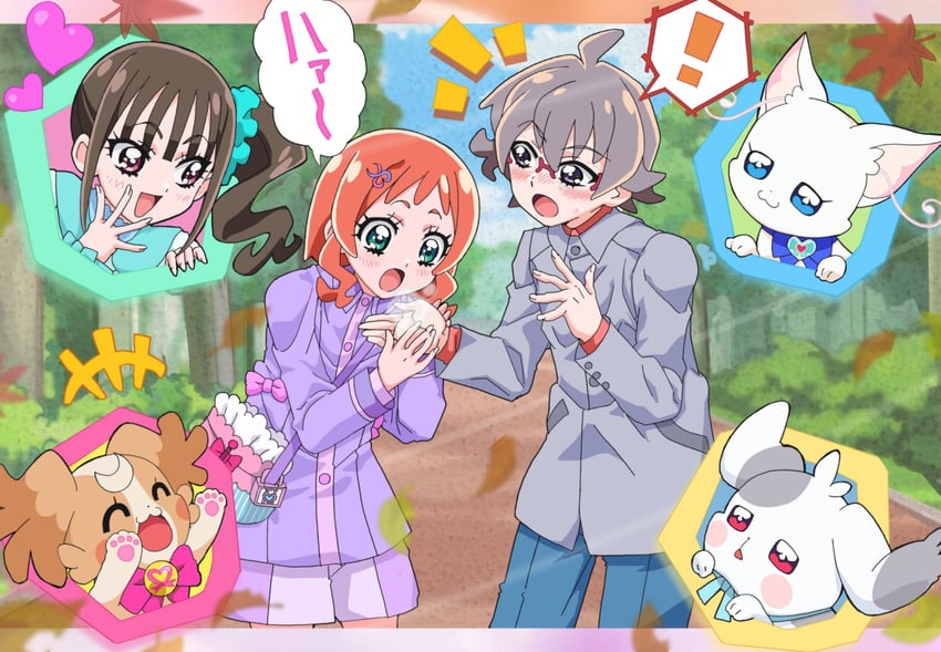 nekoyashiki yuki, inukai komugi, nekoyashiki mayu, inukai iroha, toyama satoru, and 1 more (precure and 1 more) drawn by masaru_(win800)