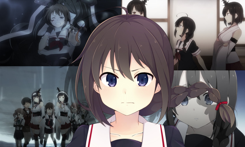 shigure, shigure kai ni, yamashiro, fusou, mogami, and 5 more (kantai collection) drawn by yukichi_(eikichi)