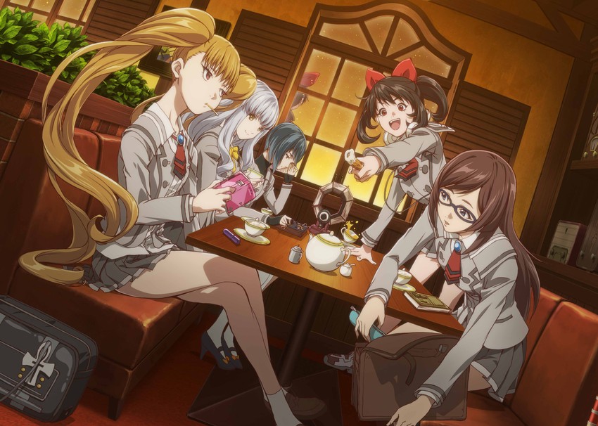 tsuchimiya asuka, tounaka yuu, nanase nana, morisu chloe, and mia silverstone (akanesasu shoujo) drawn by harada_hiroki