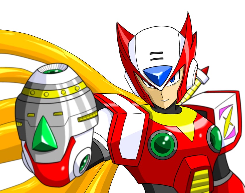 zero (mega man and 1 more) drawn by zam-8192