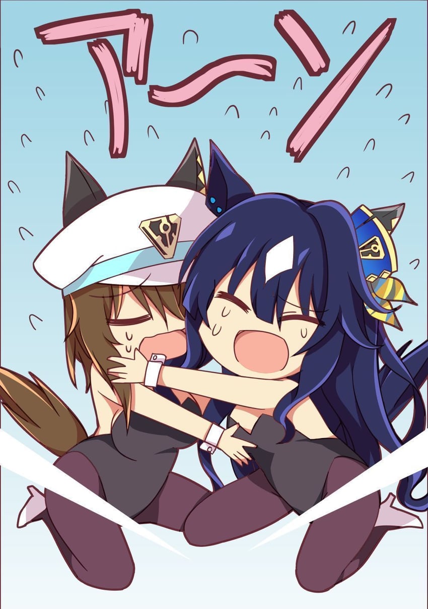 cheval grand and verxina (umamusume) drawn by wahiko_(black_bastard)