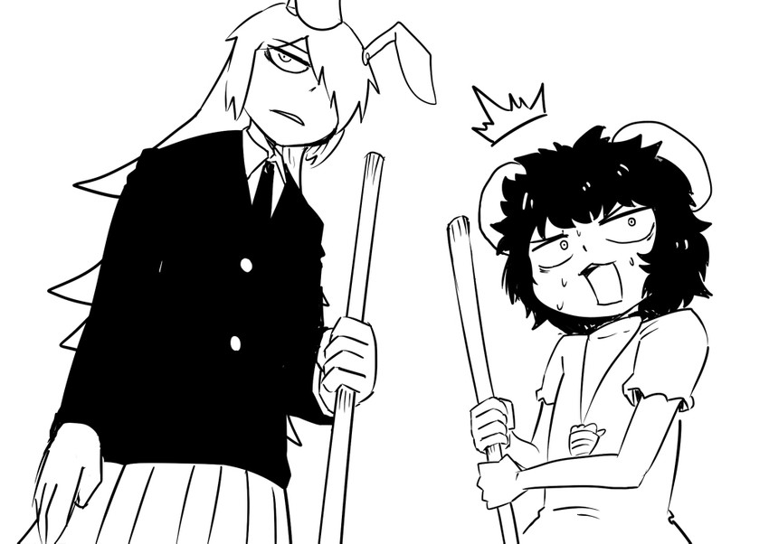 reisen udongein inaba and inaba tewi (touhou) drawn by nicetack