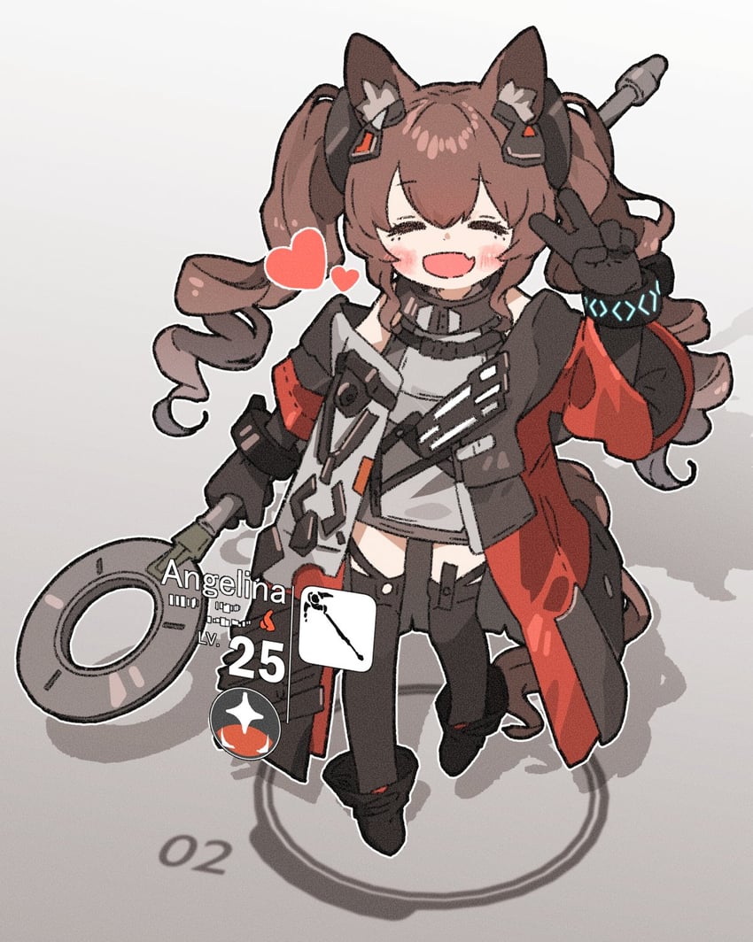 angelina and gilberta (arknights and 1 more) drawn by amonitto