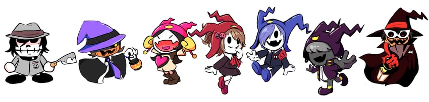 narukami yu, yuuki makoto, amamiya ren, shiomi kotone, jack frost, and 6 more (persona and 6 more) drawn by starlinkman