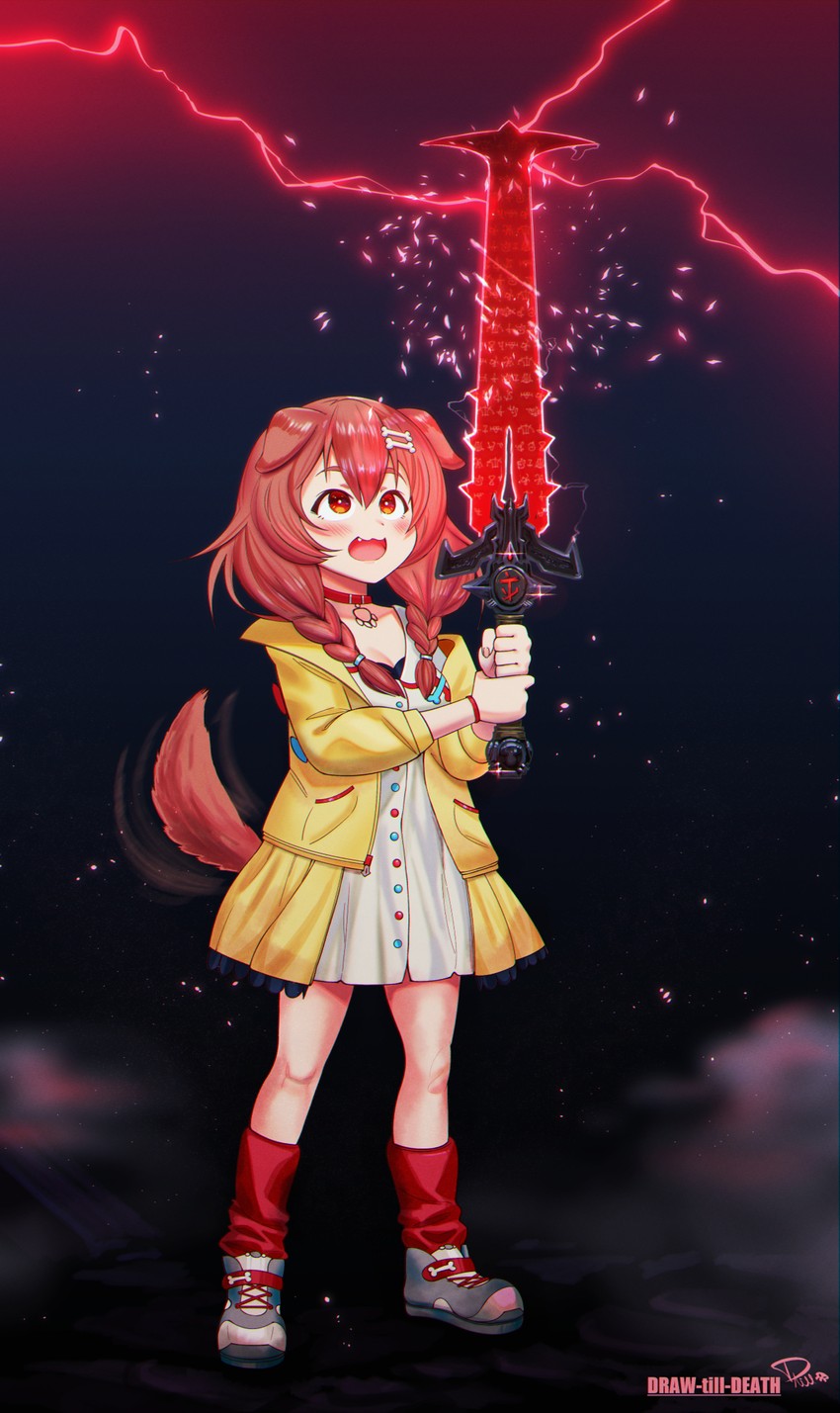 inugami korone (hololive and 2 more) drawn by draw-till-death