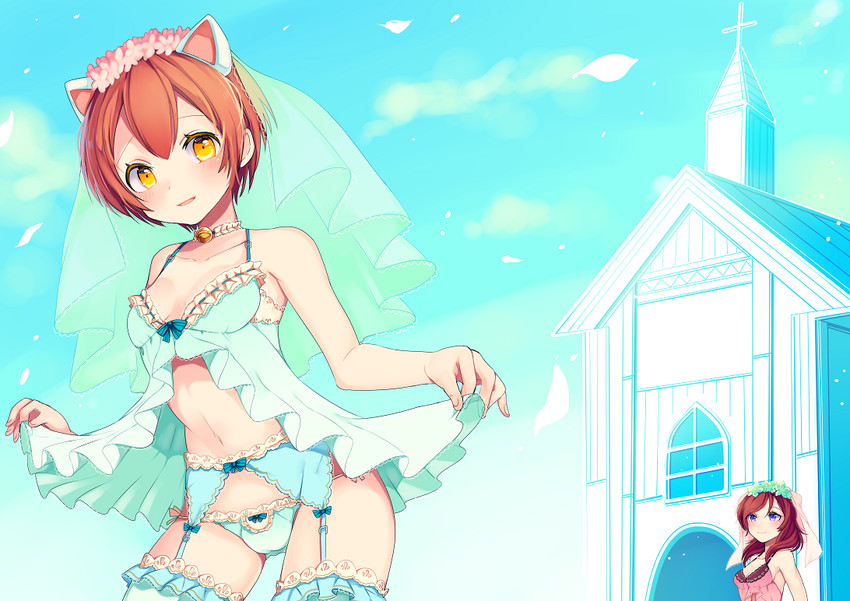 nishikino maki and hoshizora rin (love live! and 1 more) drawn by ninahachi