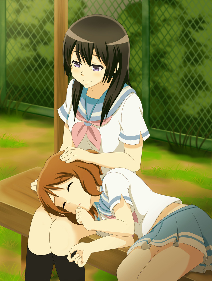 oumae kumiko and kousaka reina (hibike! euphonium) drawn by kurisu-kun