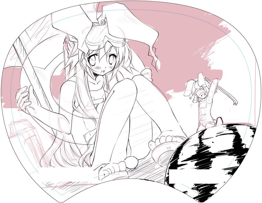 reisen udongein inaba and inaba tewi (touhou) drawn by kamiya_yuu