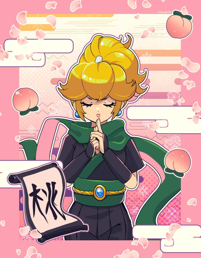princess peach and ninja peach (mario and 1 more) drawn by norishiitsu