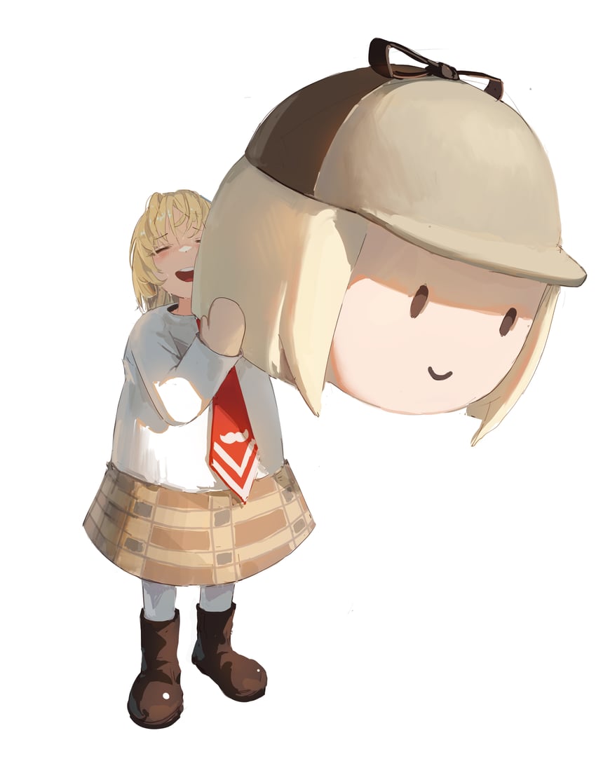 watson amelia and smol ame (hololive and 1 more) drawn by dino_(dinoartforame)