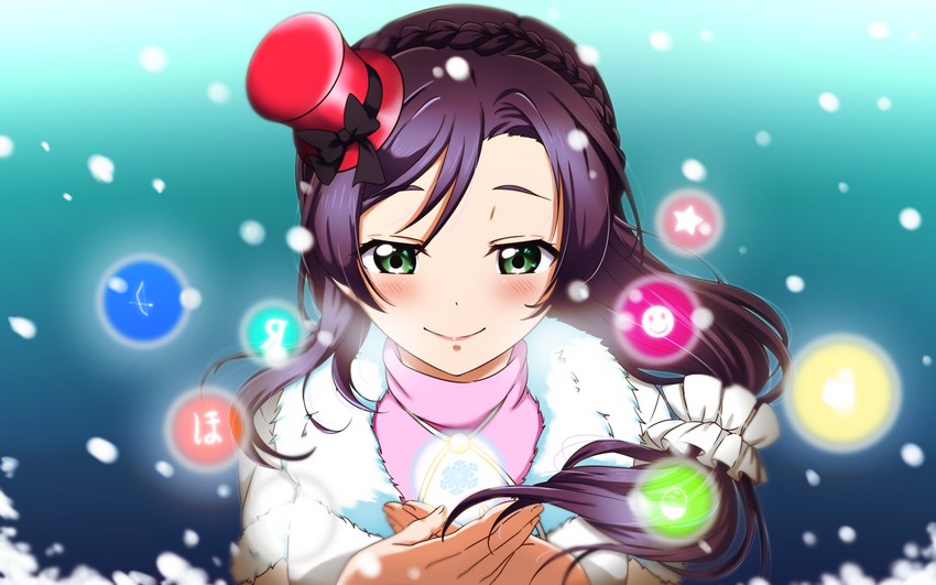 tojo nozomi (love live! and 1 more) drawn by bakaryuu