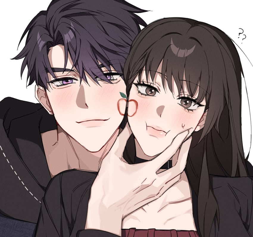 protagonist and caleb (love and deepspace) drawn by majunjuu