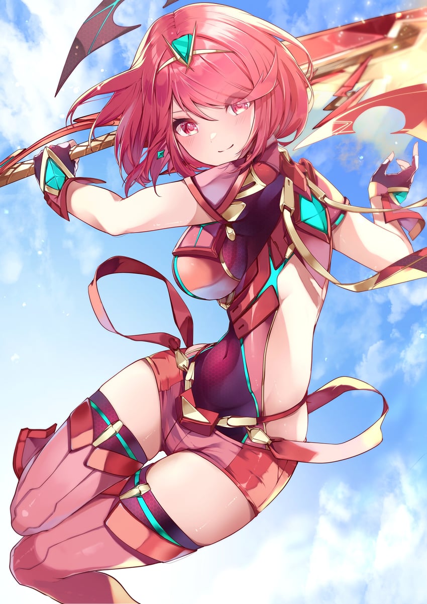 pyra (xenoblade chronicles and 1 more) drawn by risumi_(taka-fallcherryblossom)