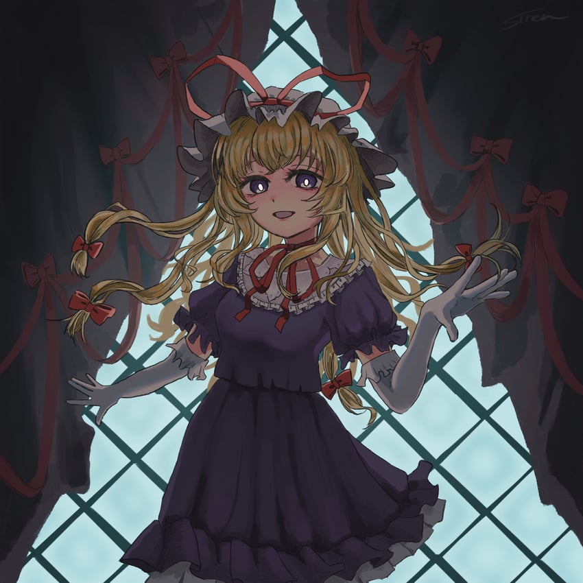 yakumo yukari (touhou and 1 more) drawn by silent_siren