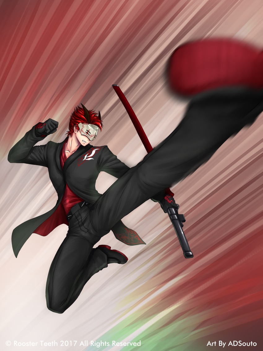 adam taurus (rwby) drawn by adsouto