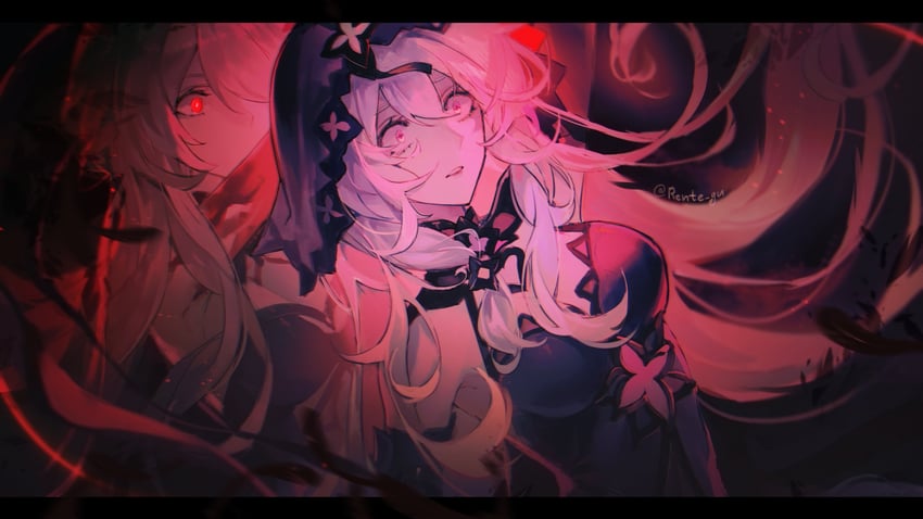 acheron and black swan (honkai and 1 more) drawn by rente_gu