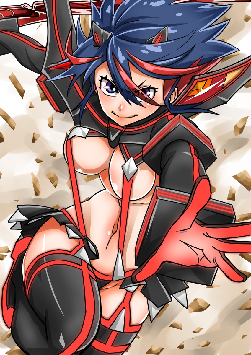 matoi ryuuko and senketsu (kill la kill) drawn by sazanami_tarou