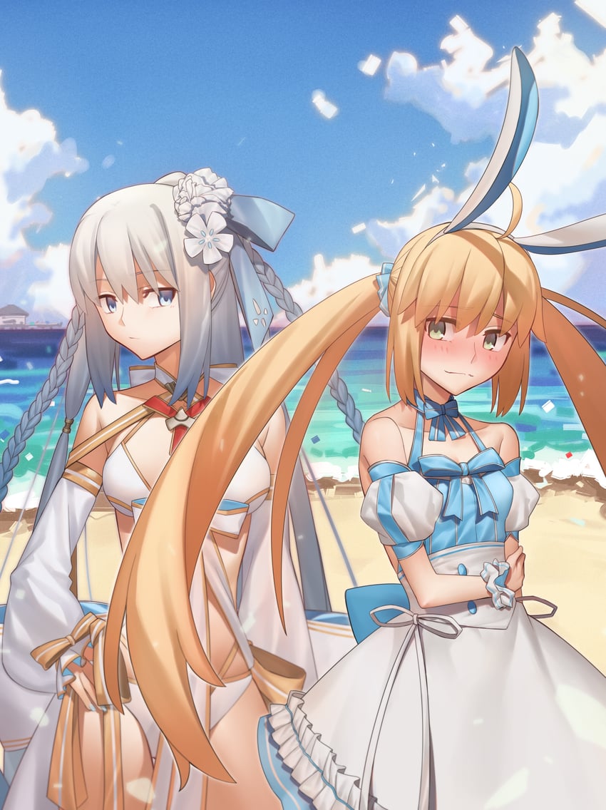 artoria pendragon, morgan le fay, and artoria caster (fate and 1 more) drawn by shiki_zzy