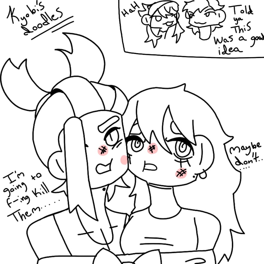 kieran and carmine (pokemon and 1 more) drawn by kyobi's_doodles