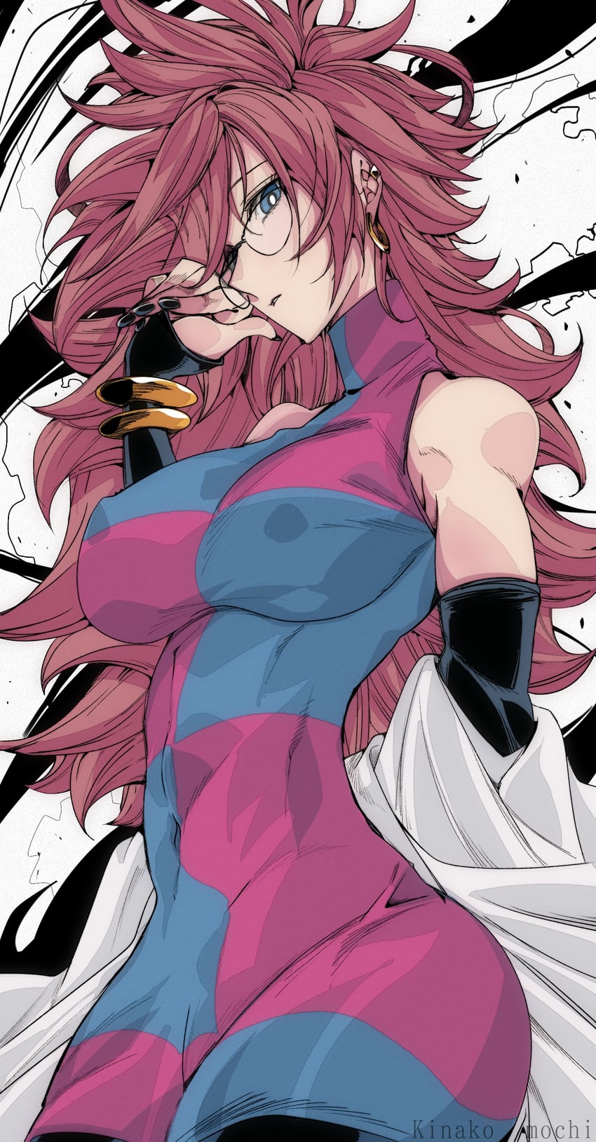 android 21 (dragon ball and 1 more) drawn by kinakomochi_(user_vedc2333)