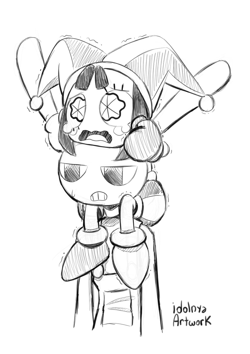 pomni and jax (the amazing digital circus) drawn by idolnya
