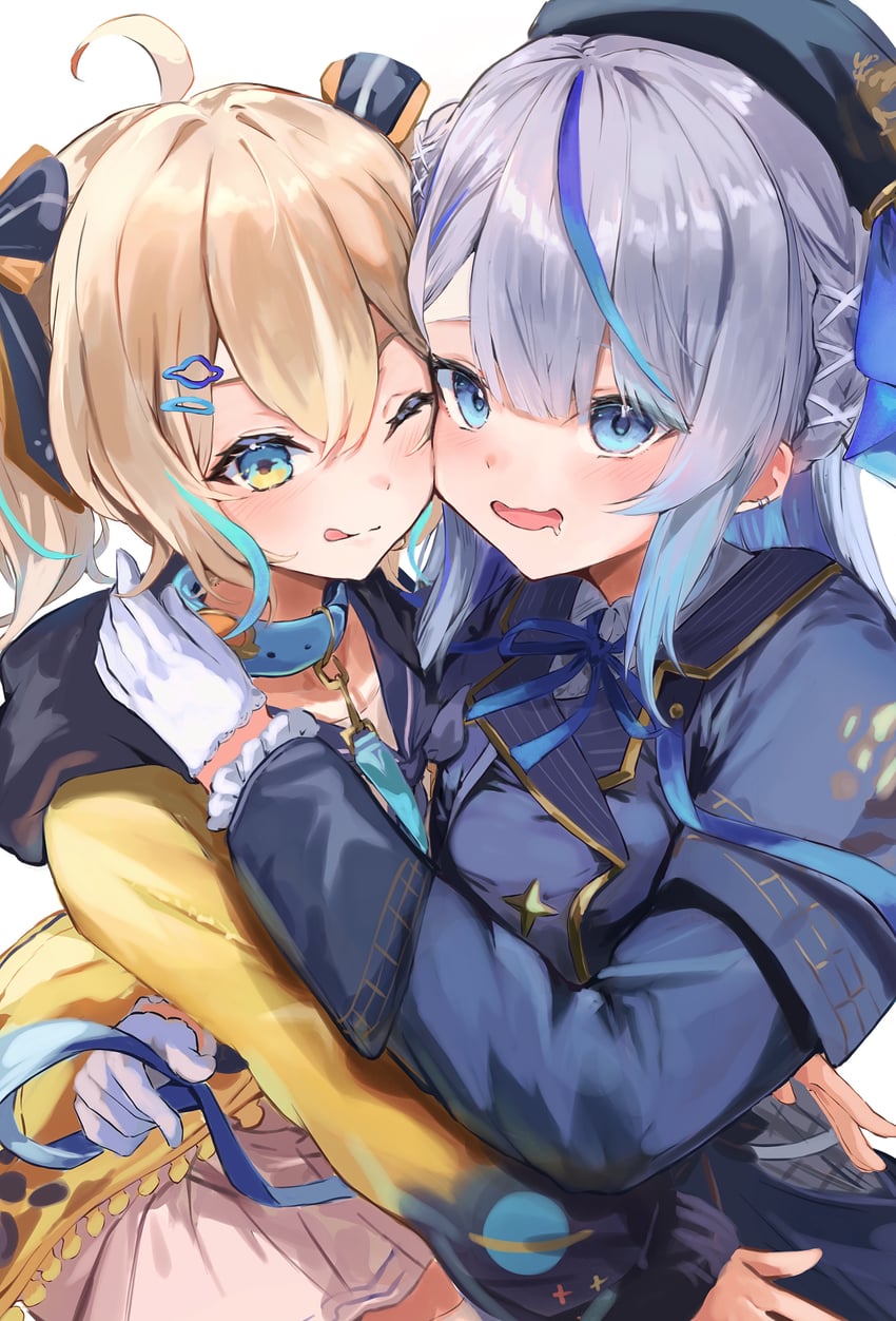 amagai ruka and appare hinata (weather planet) drawn by y'='y