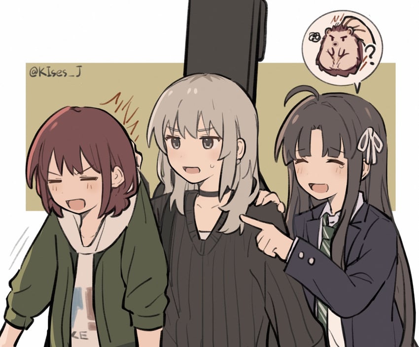 iseri nina, kawaragi momoka, and awa subaru (girls band cry) drawn by masaru_(kises_j)
