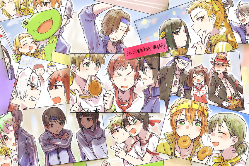 amagase touma, mizushima saki, himeno kanon, tendo teru, kizaki ren, and 21 more (idolmaster and 1 more) drawn by yuurinmoku