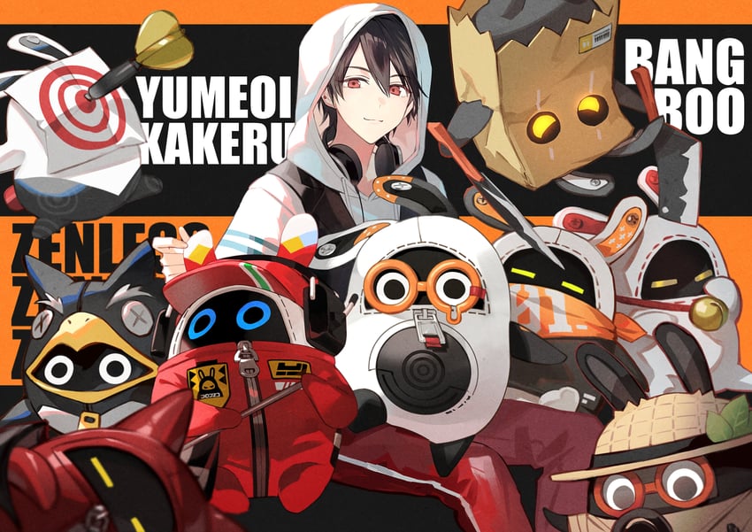 eous, yumeoi kakeru, luckyboo, bagboo, devilboo, and 4 more (nijisanji and 1 more) drawn by iv_4t