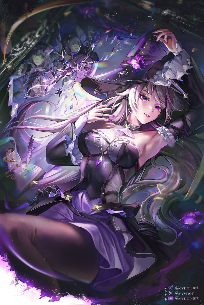 herta and the herta (honkai and 1 more) drawn by evvnor