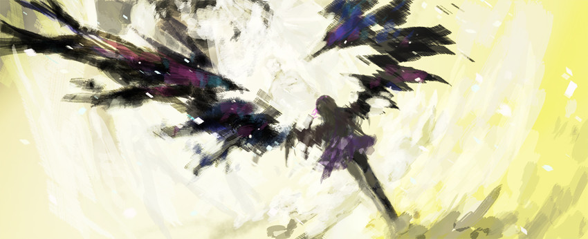 akemi homura and wraith (mahou shoujo madoka magica) drawn by ann606