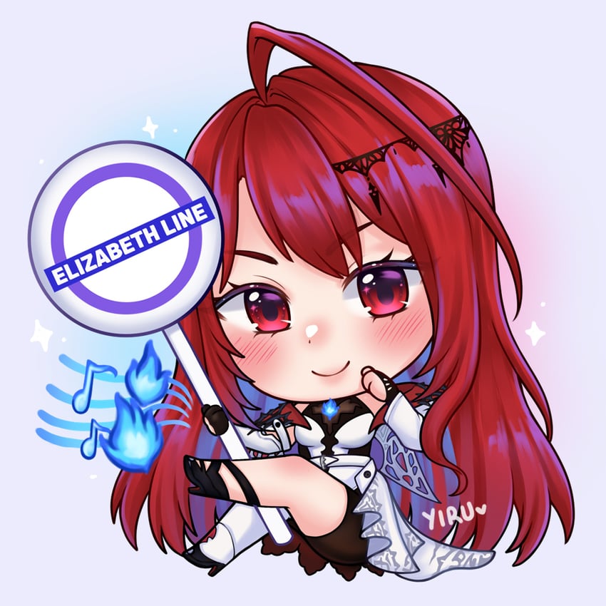 elizabeth rose bloodflame (hololive and 2 more) drawn by yirusann