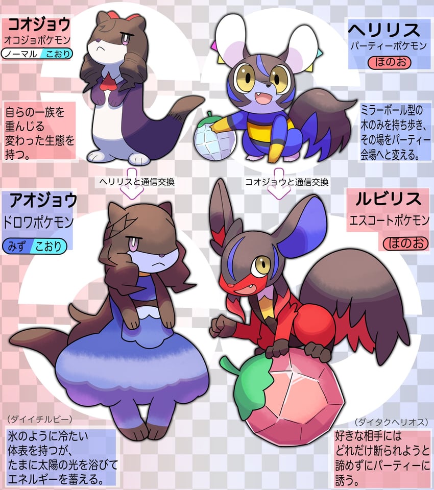 daitaku helios and daiichi ruby (pokemon and 1 more) drawn by katwo