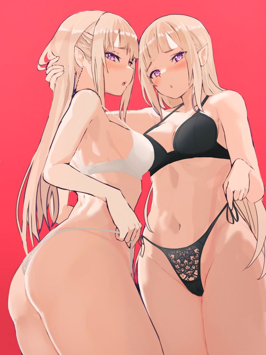 emilia and satella (re:zero kara hajimeru isekai seikatsu) drawn by zerobarto