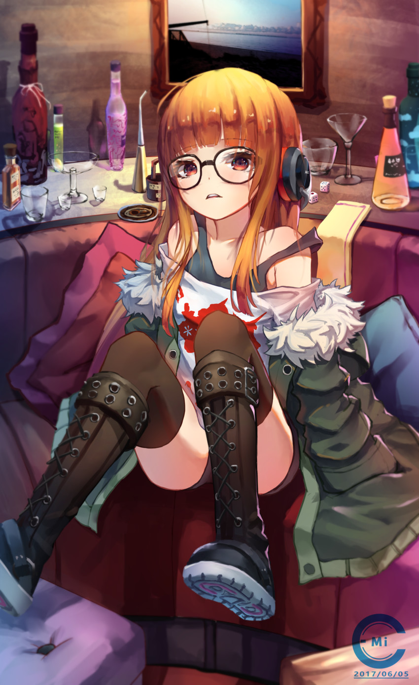 sakura futaba (persona and 1 more) drawn by c.mi