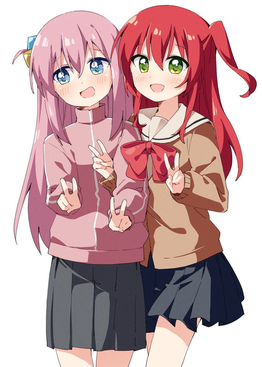 gotoh hitori and kita ikuyo (bocchi the rock!) drawn by haru_(konomi_150)